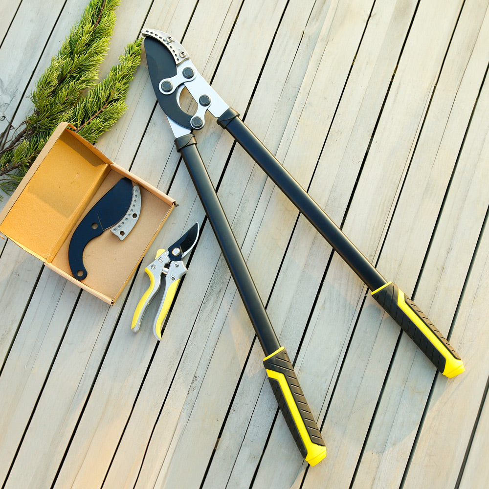 Jardineer 2 Anvil Loppers Shears - Loppers Heavy Duty with Garden Shears &  Spare Blade 