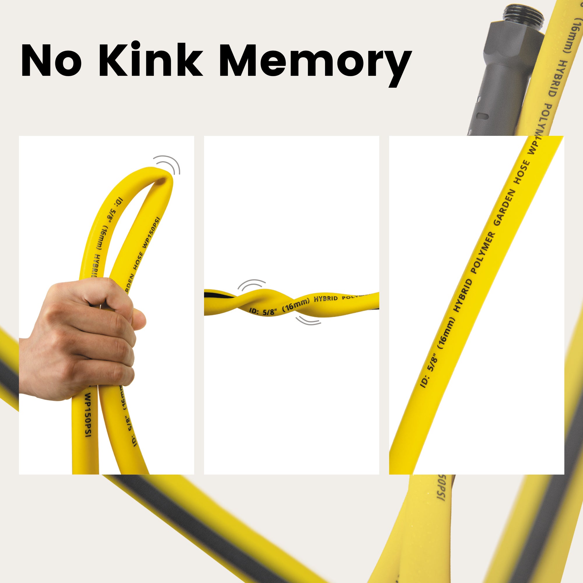 50 ft garden hose with no kink memory