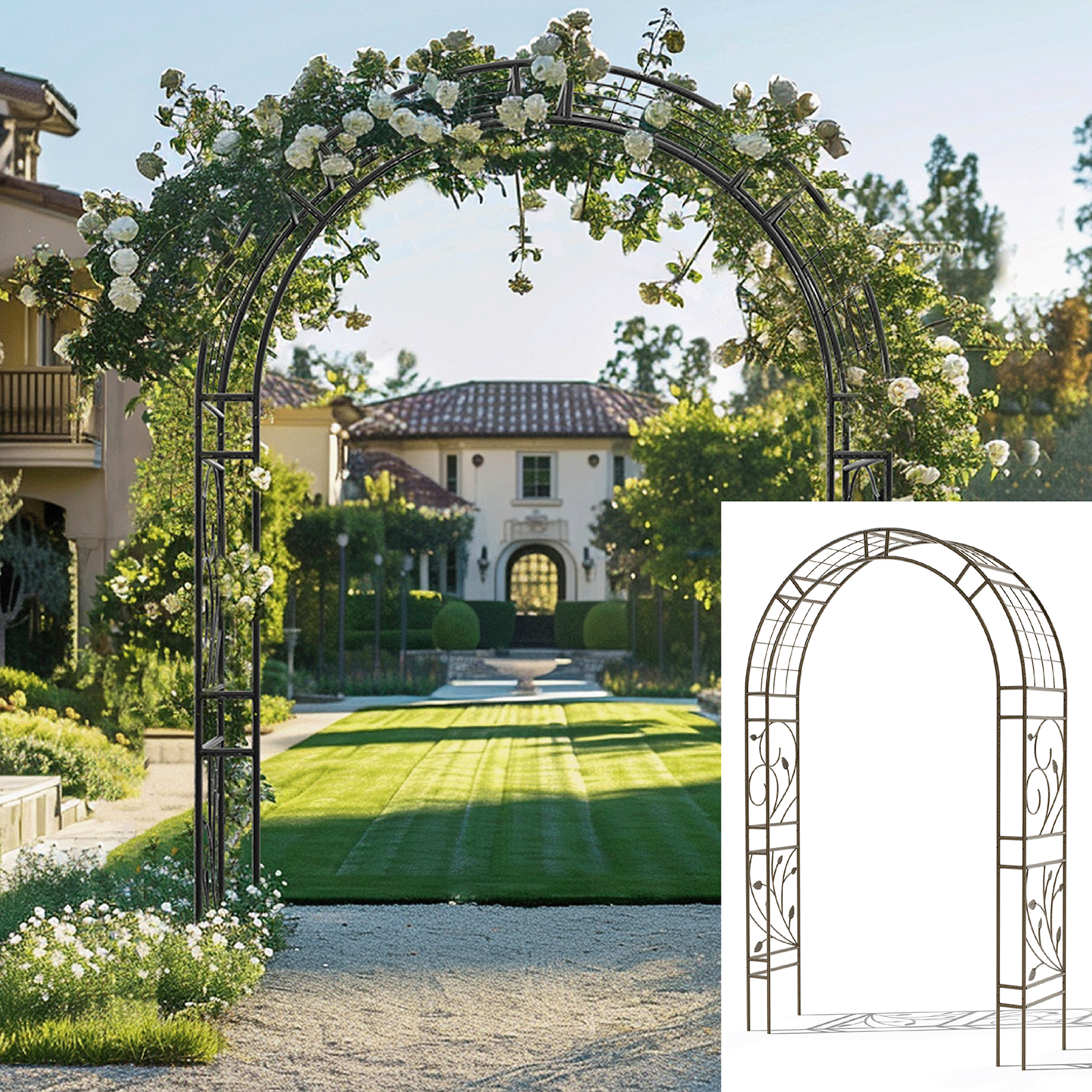 Modern Garden Arch Trellis|Metal Trellis Arch For Climbing Plants