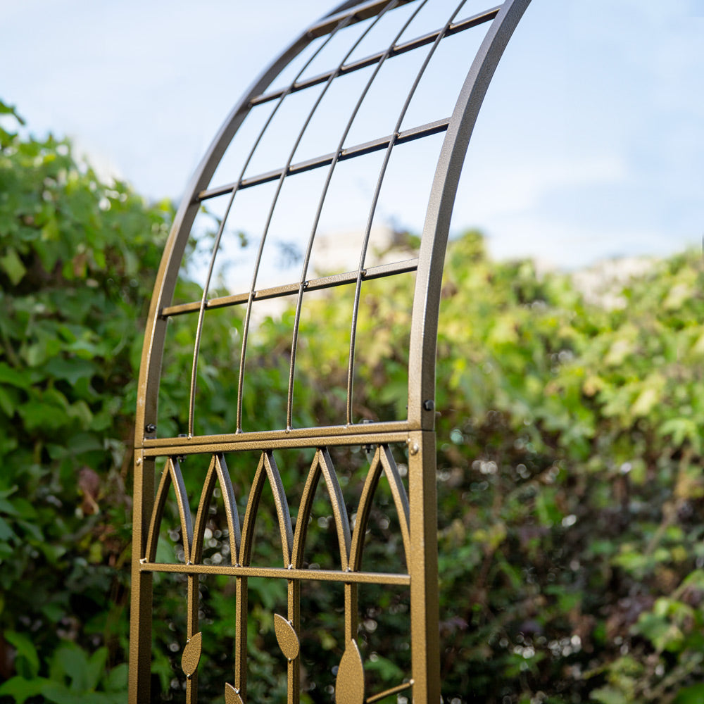 Romantic Garden Arch Trellis |Lattice Leaf Design Metal Garden Arch