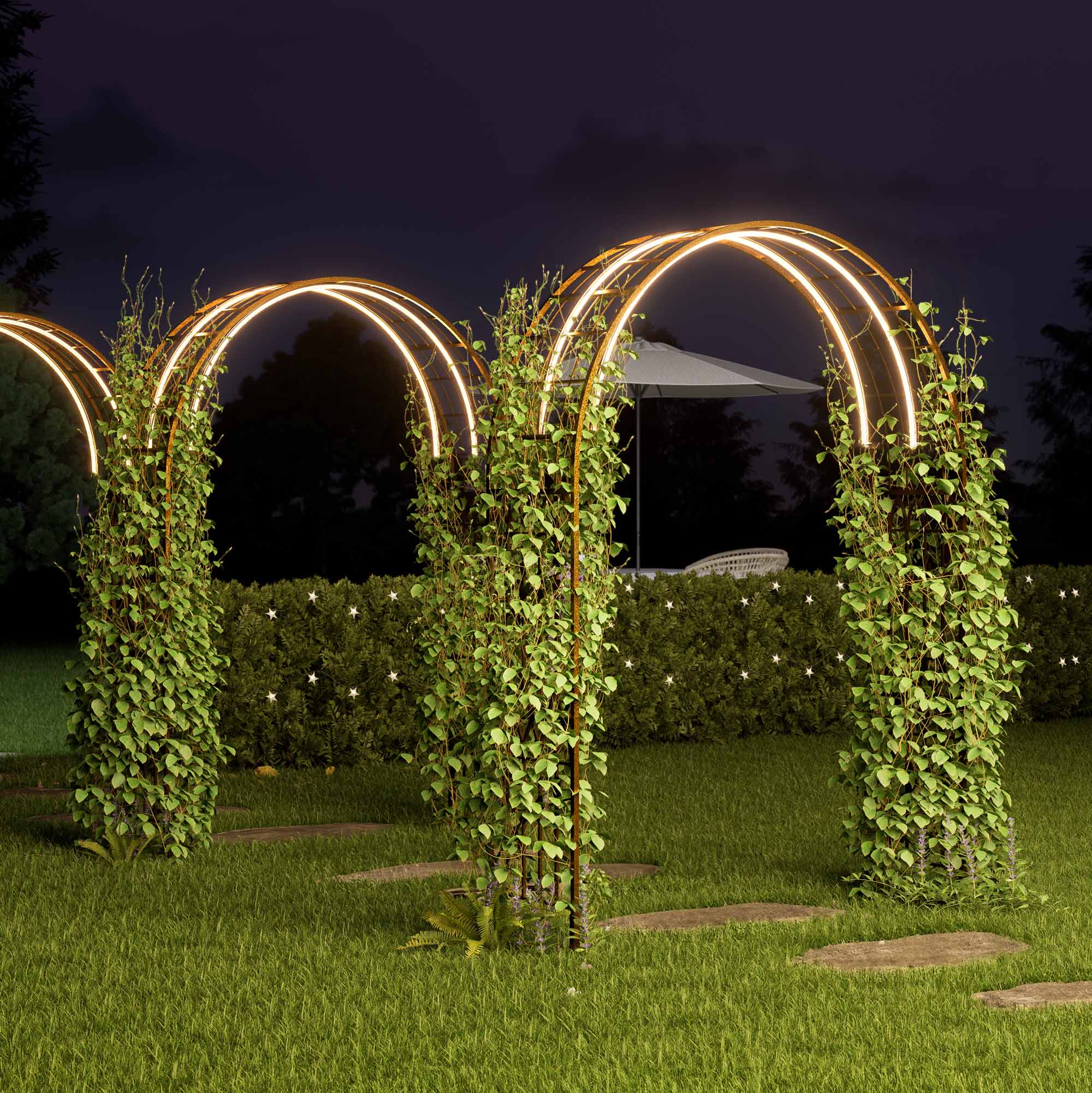 Romantic Garden Arch Trellis |Lattice Leaf Design Metal Garden Arch