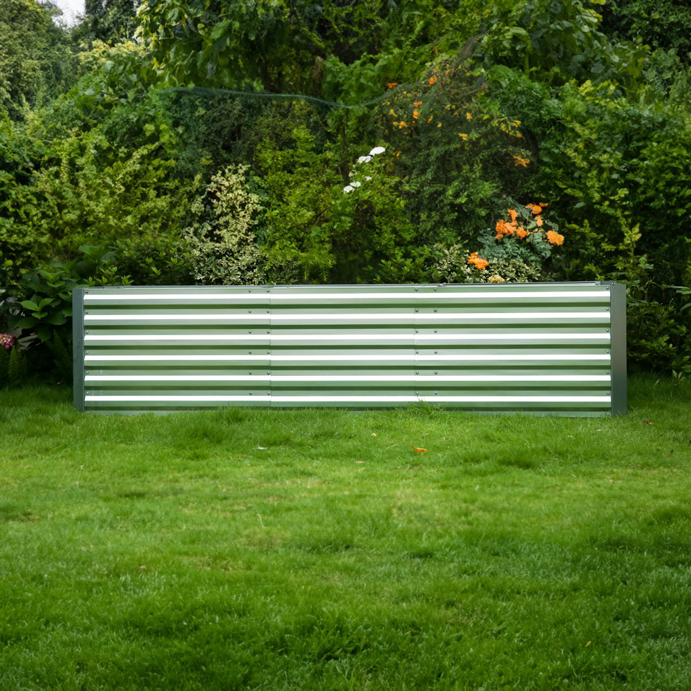 tall raised garden bed front side