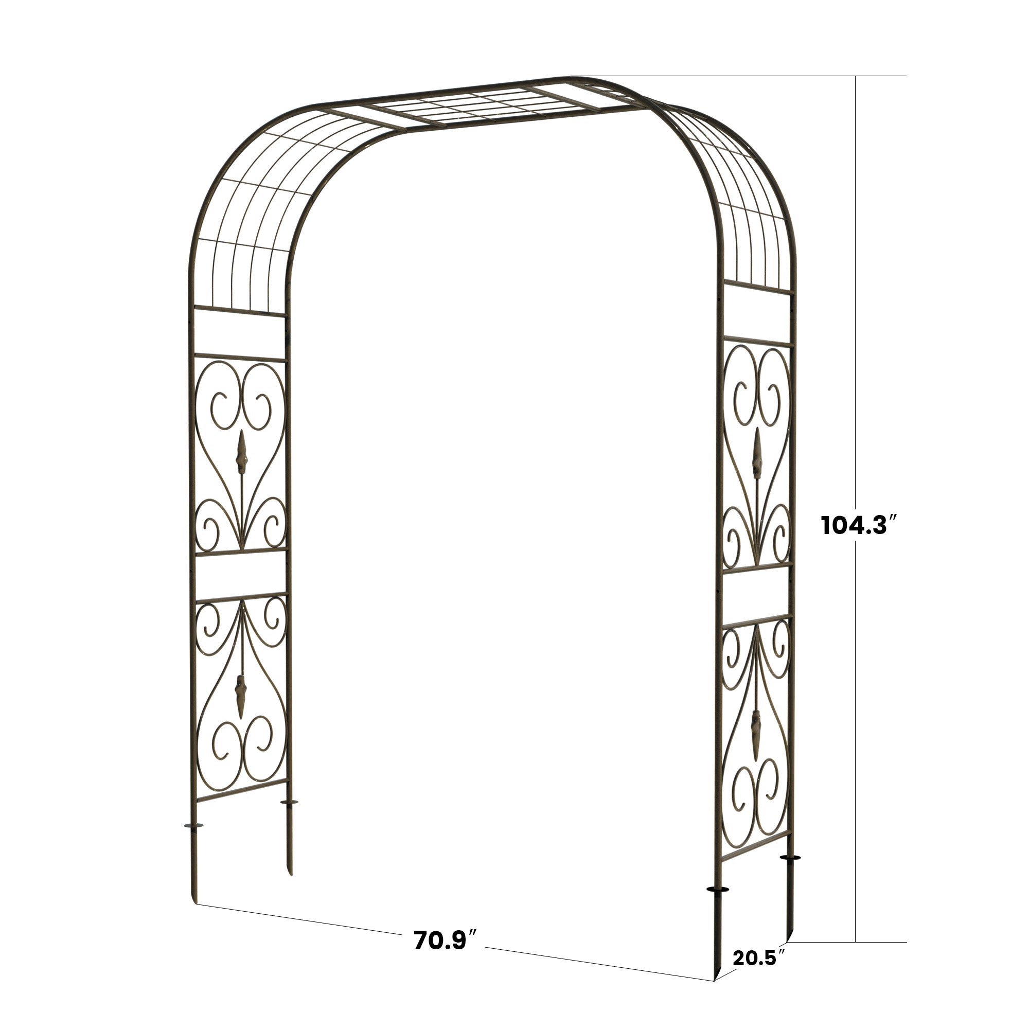 Flat Top Garden Trellis|Unique Metal Garden Arch