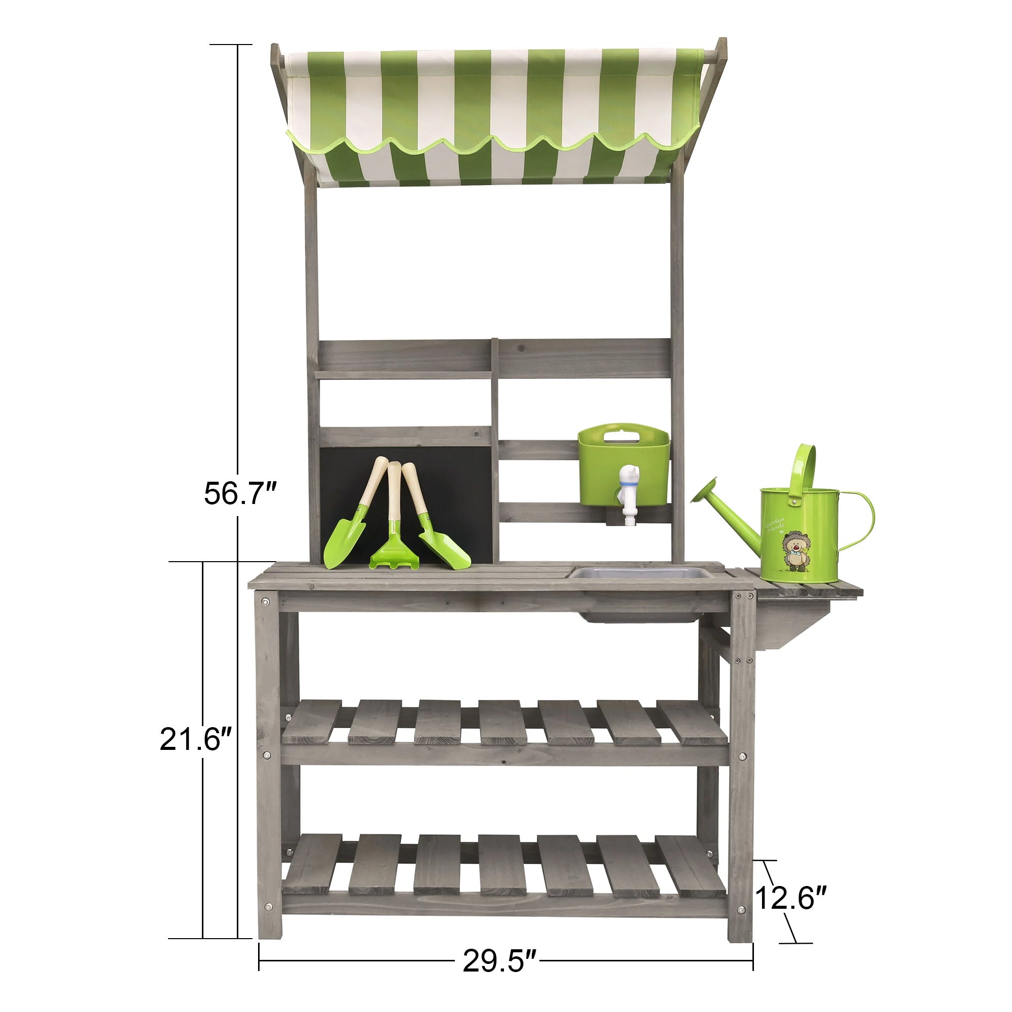 kids outdoor potting bench size