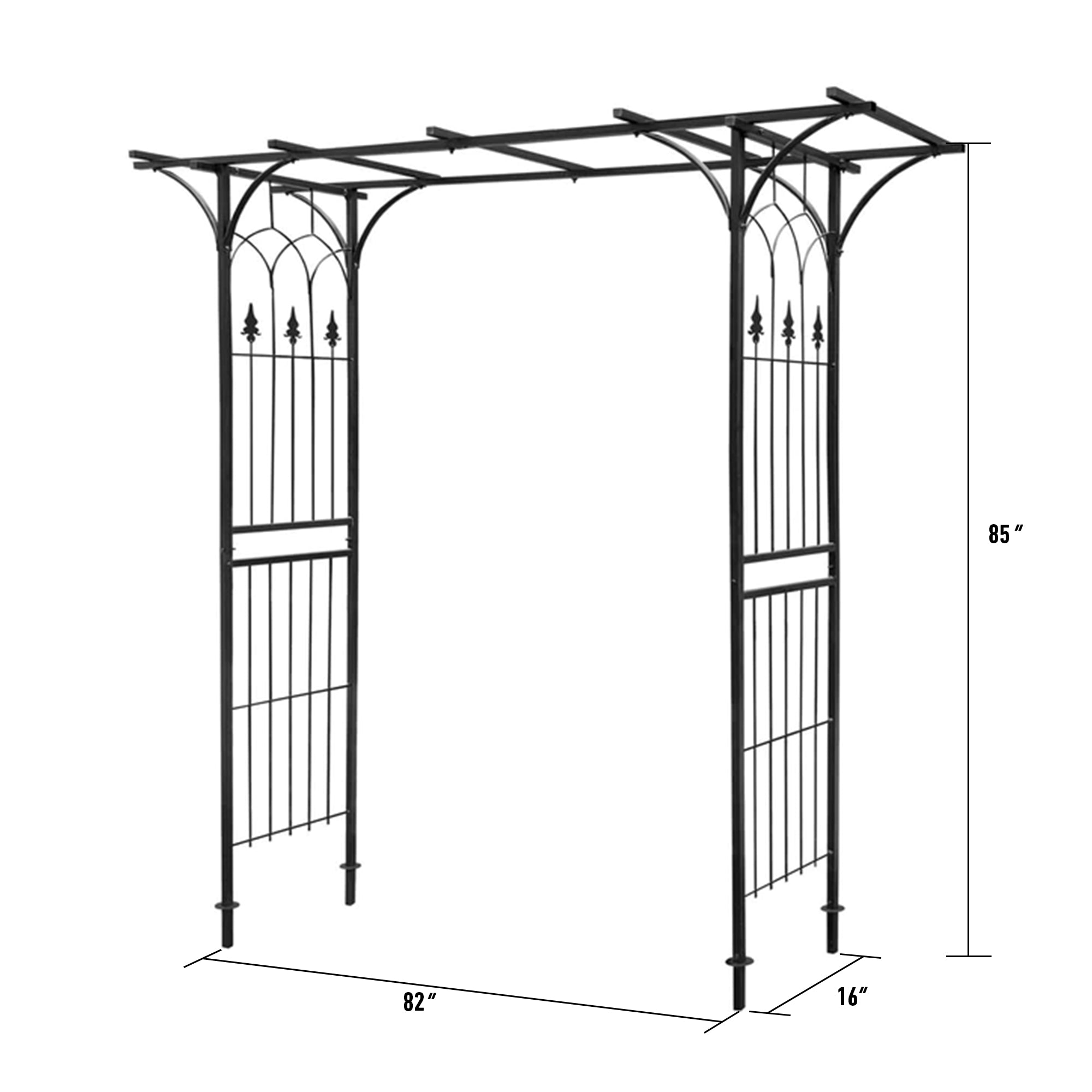 metal trellis size