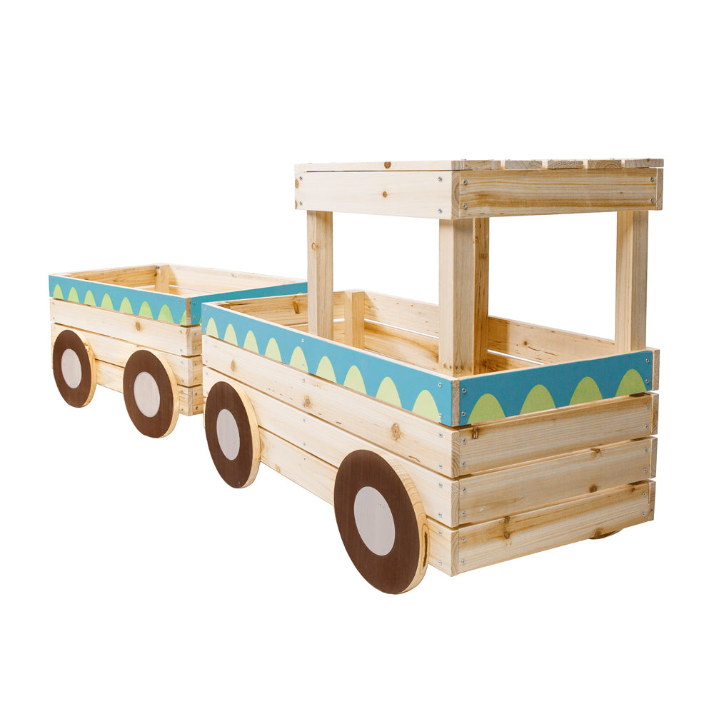 Train Garden Beds  Set |Wood Outdoor Raised Garden Bed