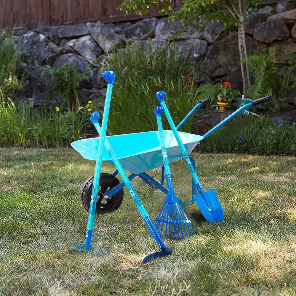 Blue Dinosaur Kids Gardening Set Side View