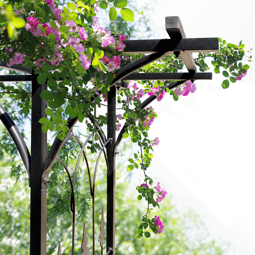 metal trellis close-up