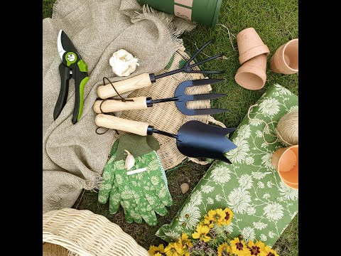 garden tools set display video