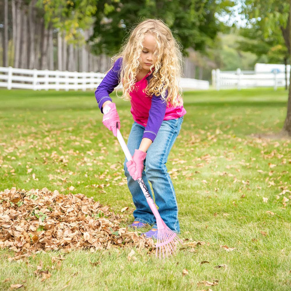 Pink Flamingo Kids Gardening Set| Real Sturdy Steel Tool set with Gloves