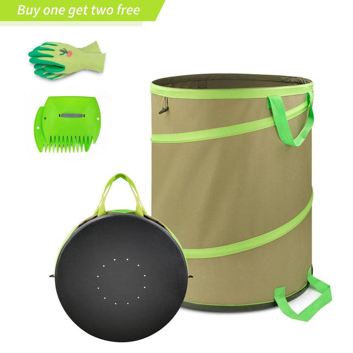 buy one garden bag get a pair of gloves and leaf Scoops free